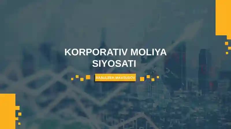 Korporativ moliya siyosati