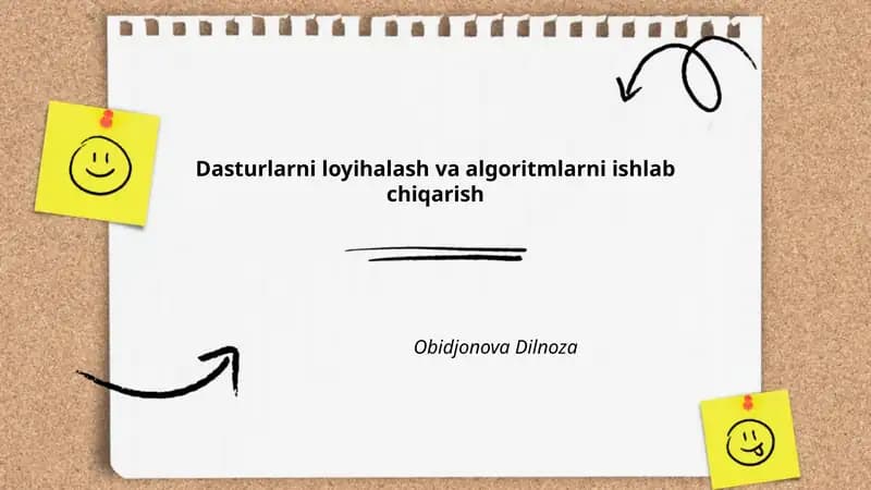 Algoritm tushunchasi va uning xossalari