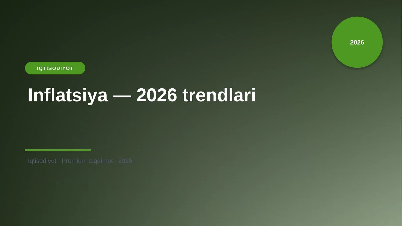 Inflatsiya — 2026 trendlari