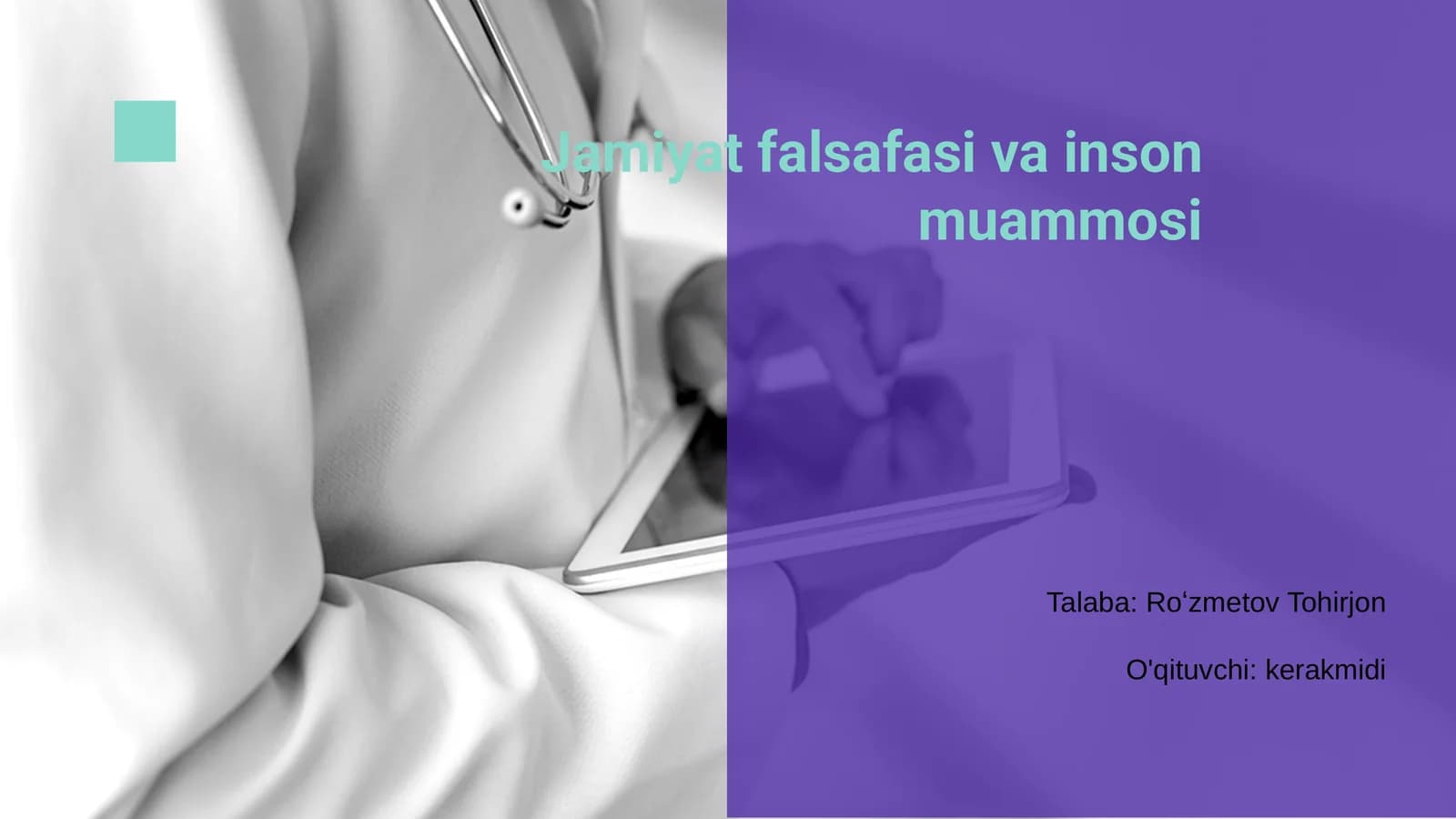 Jamiyat falsafasi va inson muammosi