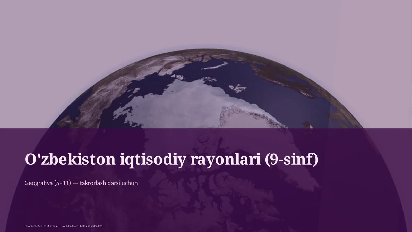 O'zbekiston iqtisodiy rayonlari (9-sinf)