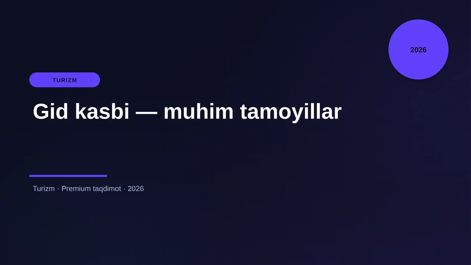 Gid kasbi — muhim tamoyillar