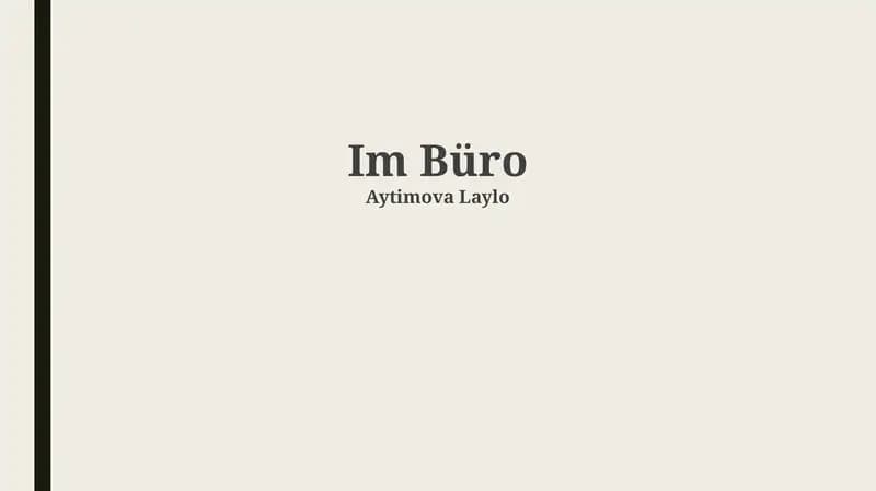 Im Büro