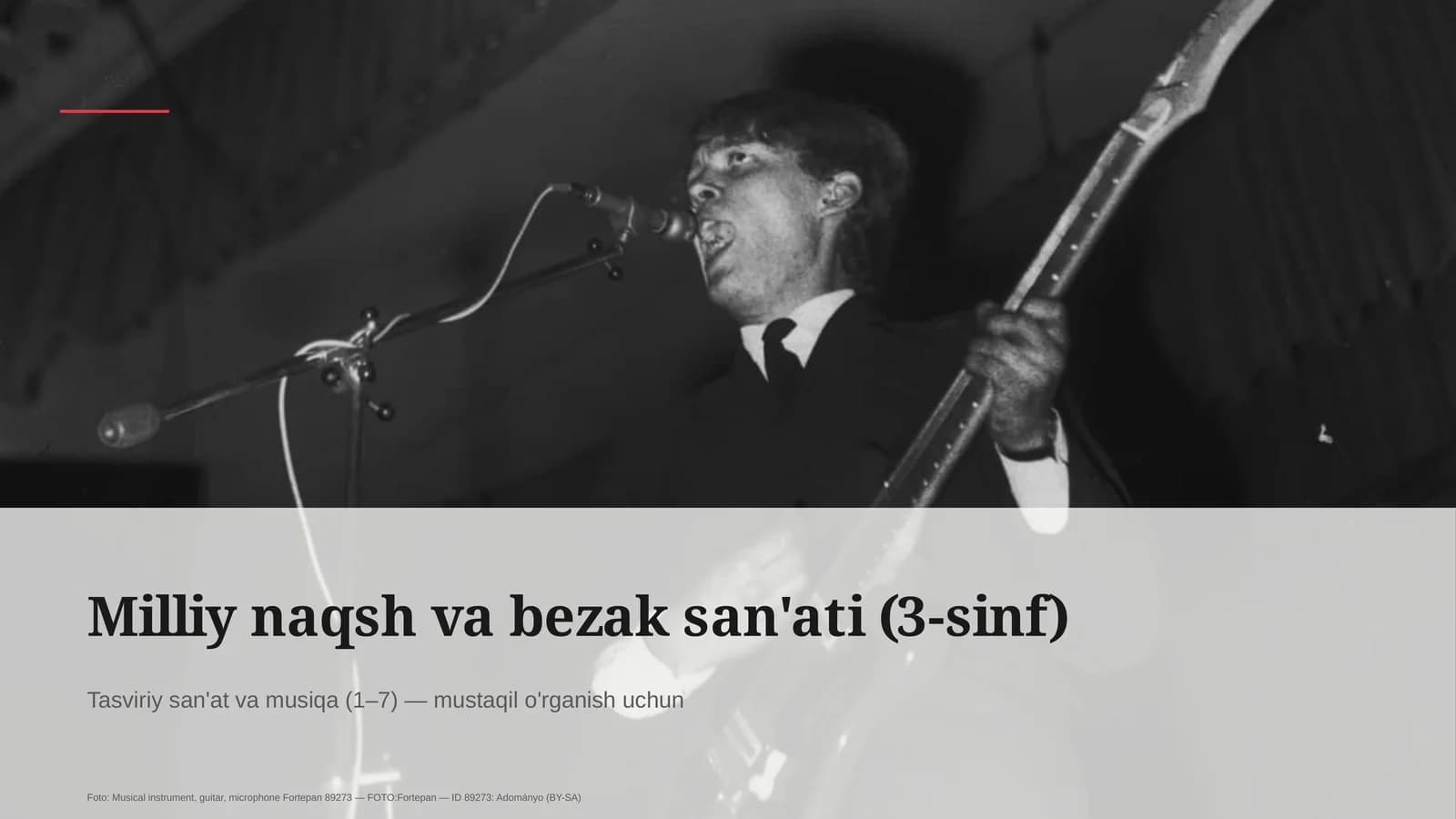 Milliy naqsh va bezak san'ati (3-sinf)