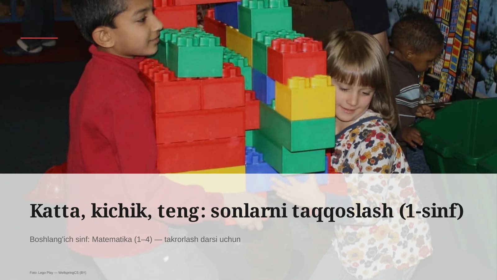 Katta, kichik, teng: sonlarni taqqoslash (1-sinf)