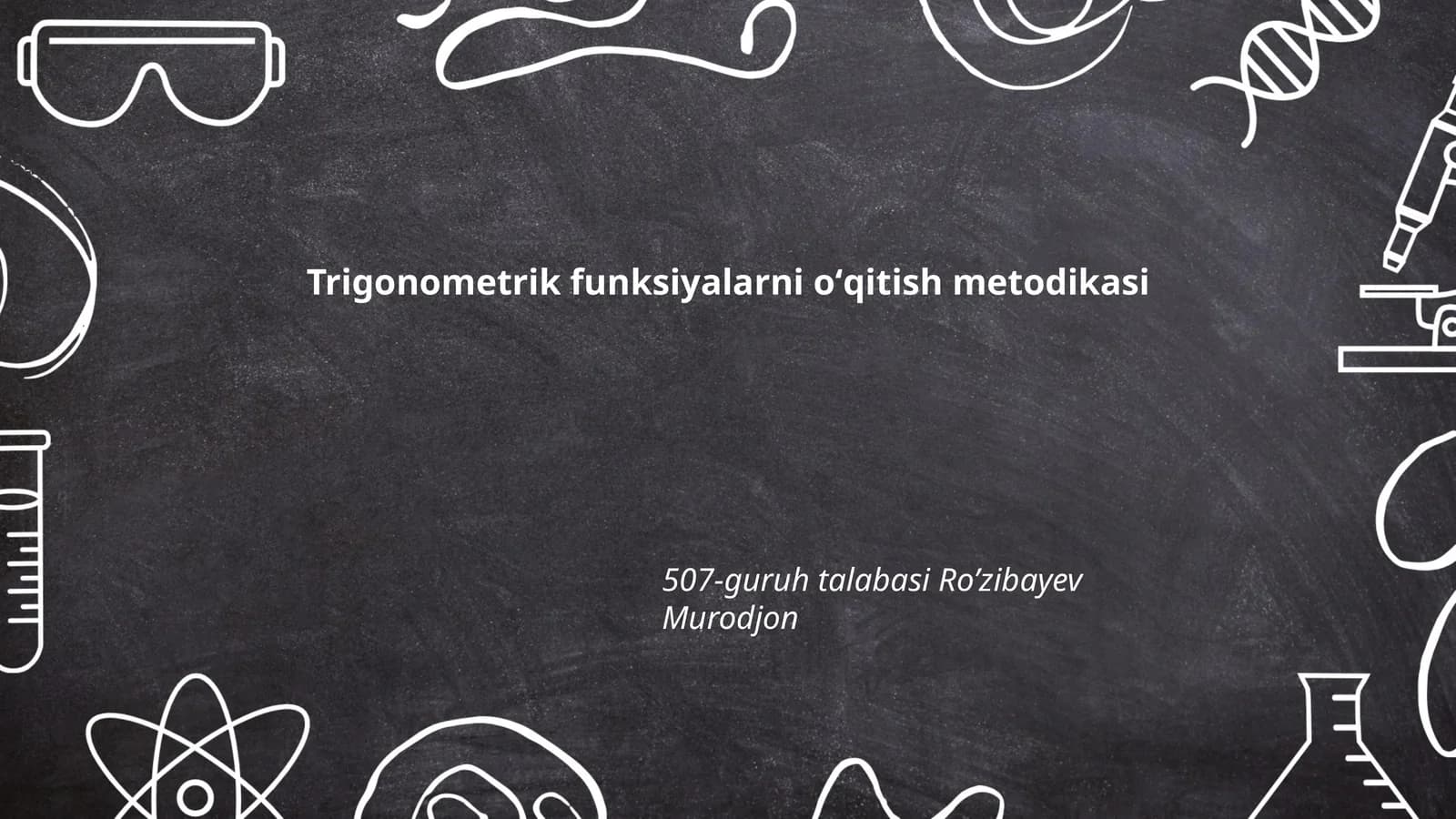Trigonometrik funksiyalarni oʻqitish metodikasi