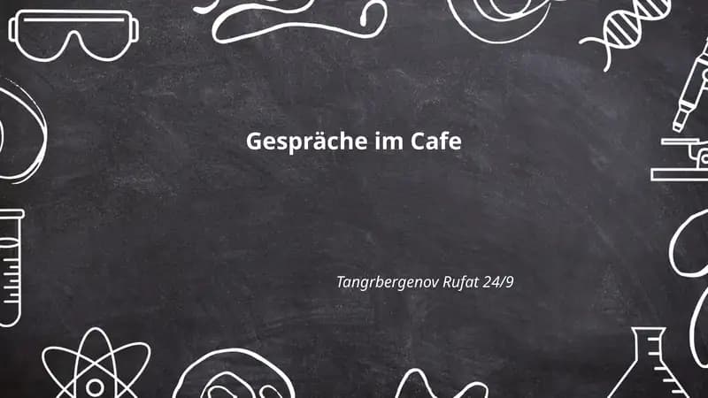 Gespräche im Cafe
