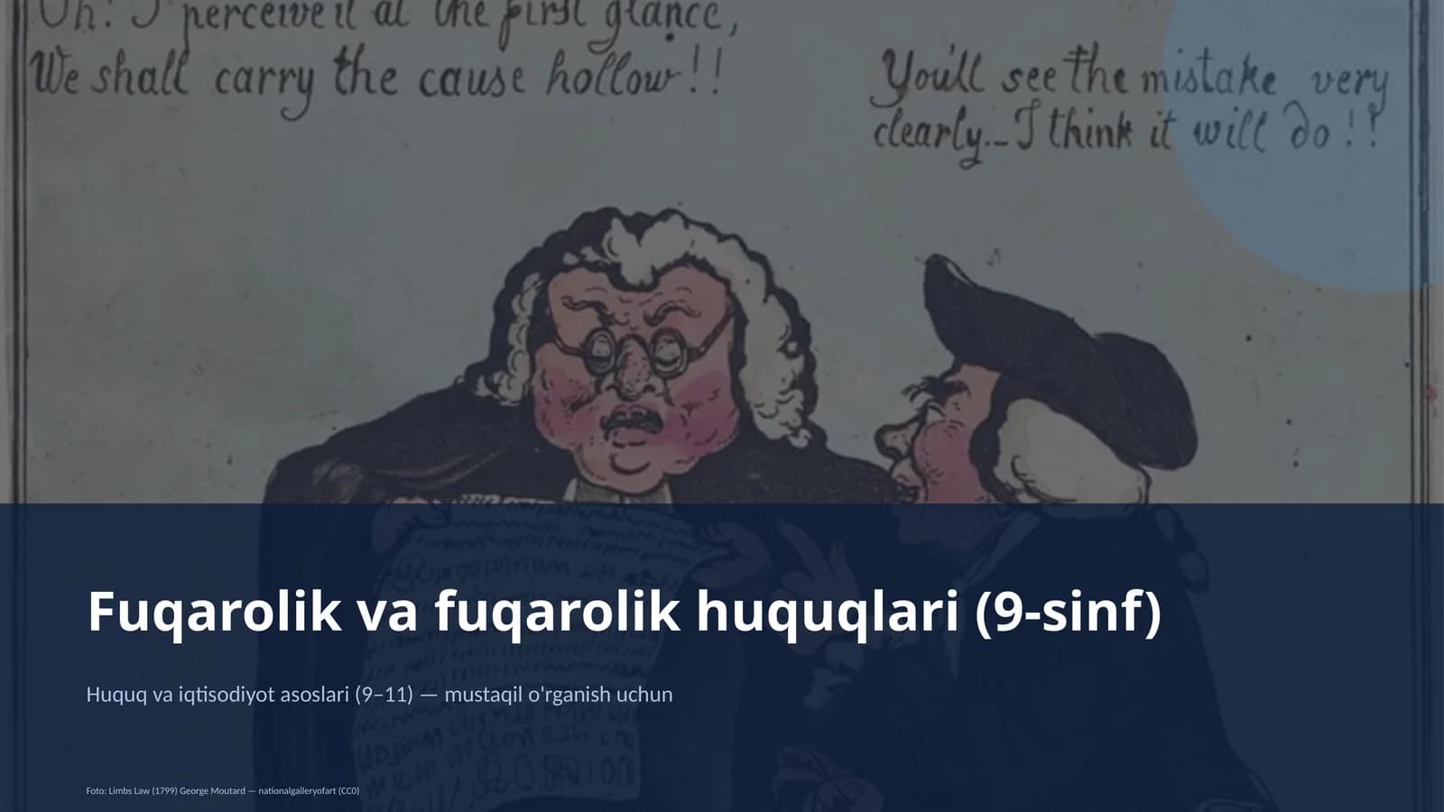 Huquq va iqtisodiyot asoslari (9–11)