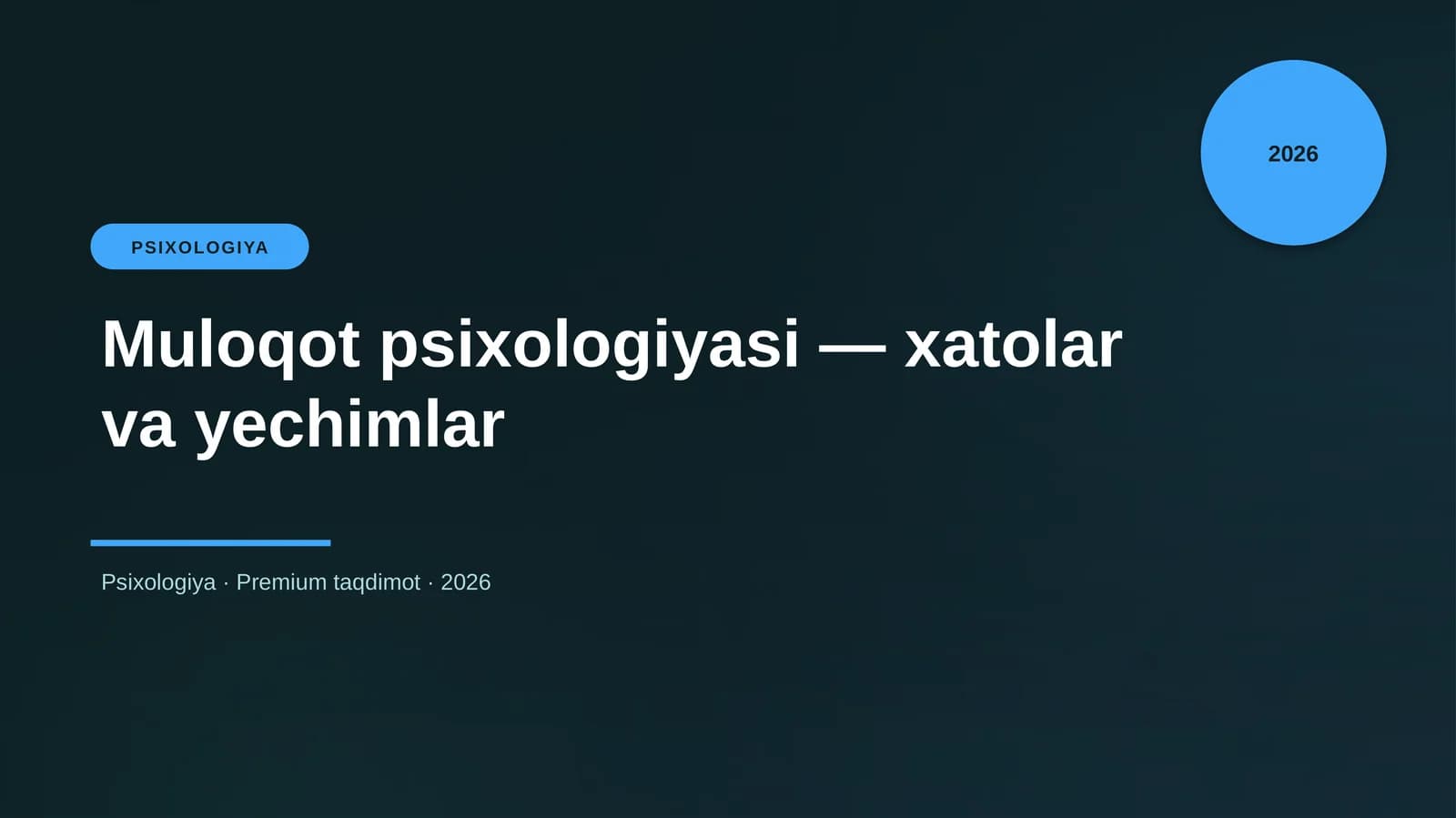 Muloqot psixologiyasi — xatolar va yechimlar