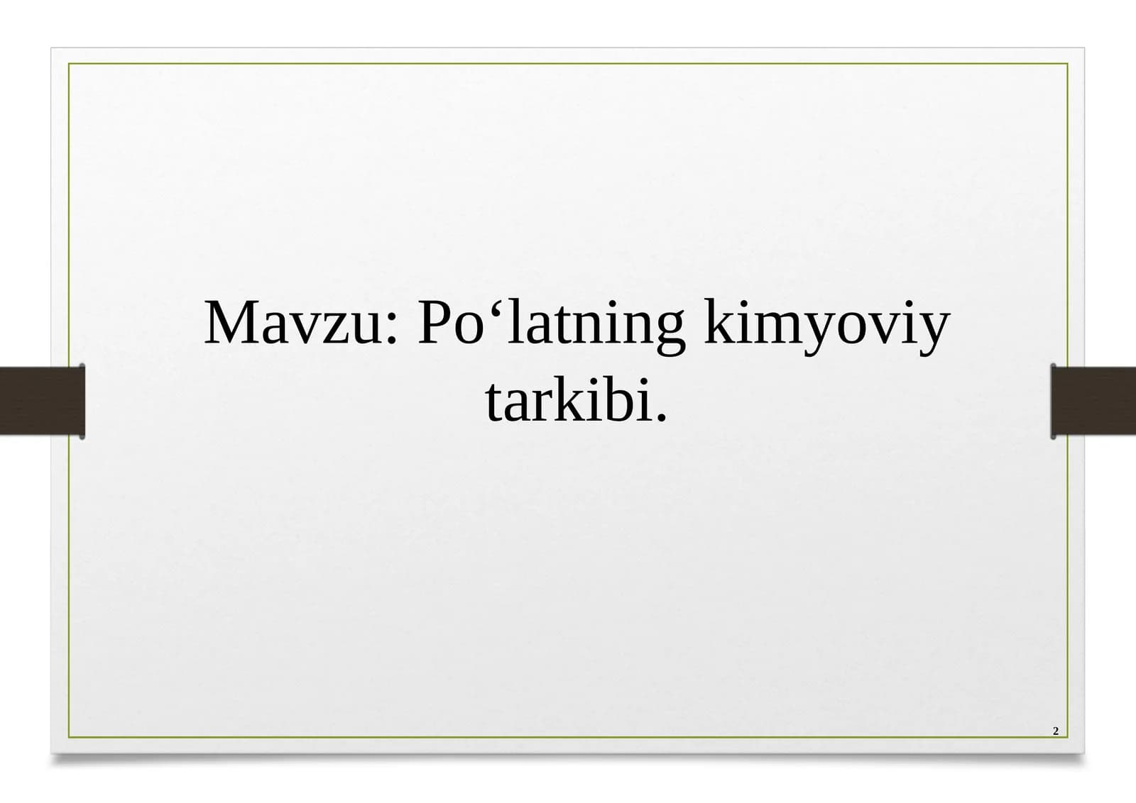 po`latning kimyoviy tarkibi