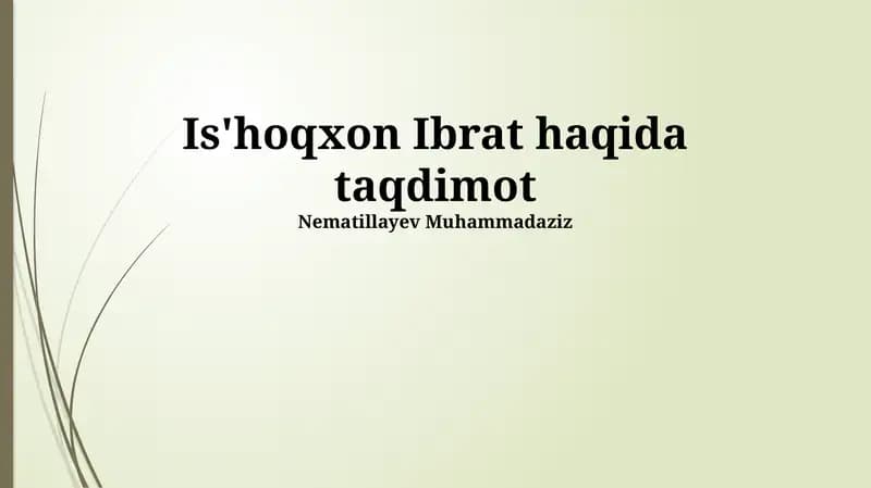 Ibratli Voqealar