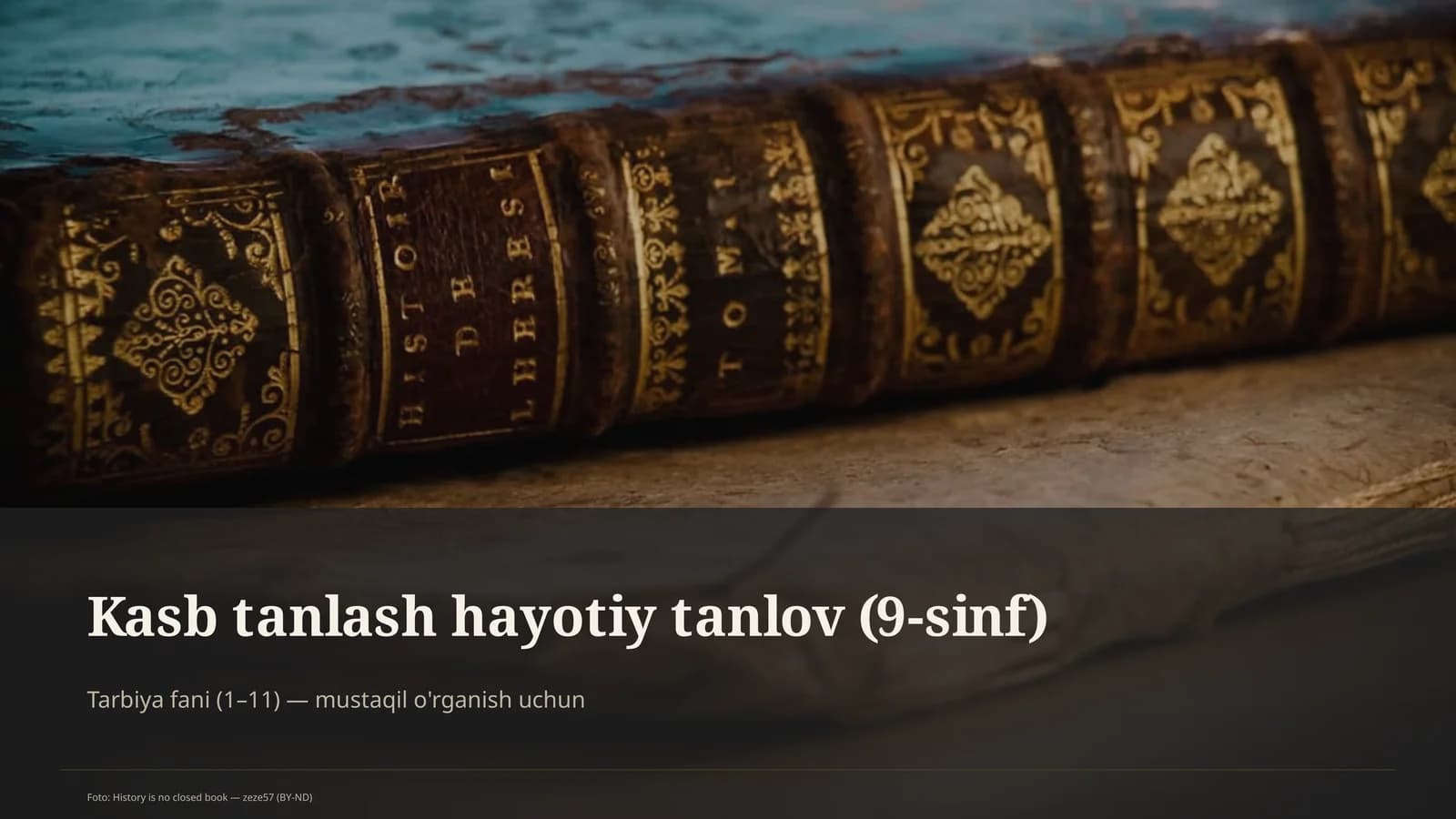 Kasb tanlash hayotiy tanlov (9-sinf)