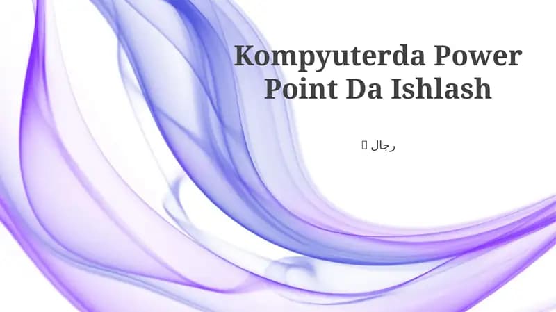 Kompyuterda Power Point Da Ishlash
