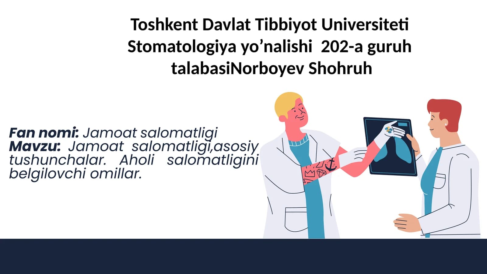 Jamoat salomatligi, asosiy tushunchalar. Aholi salomatligini belgilovchi omillar
