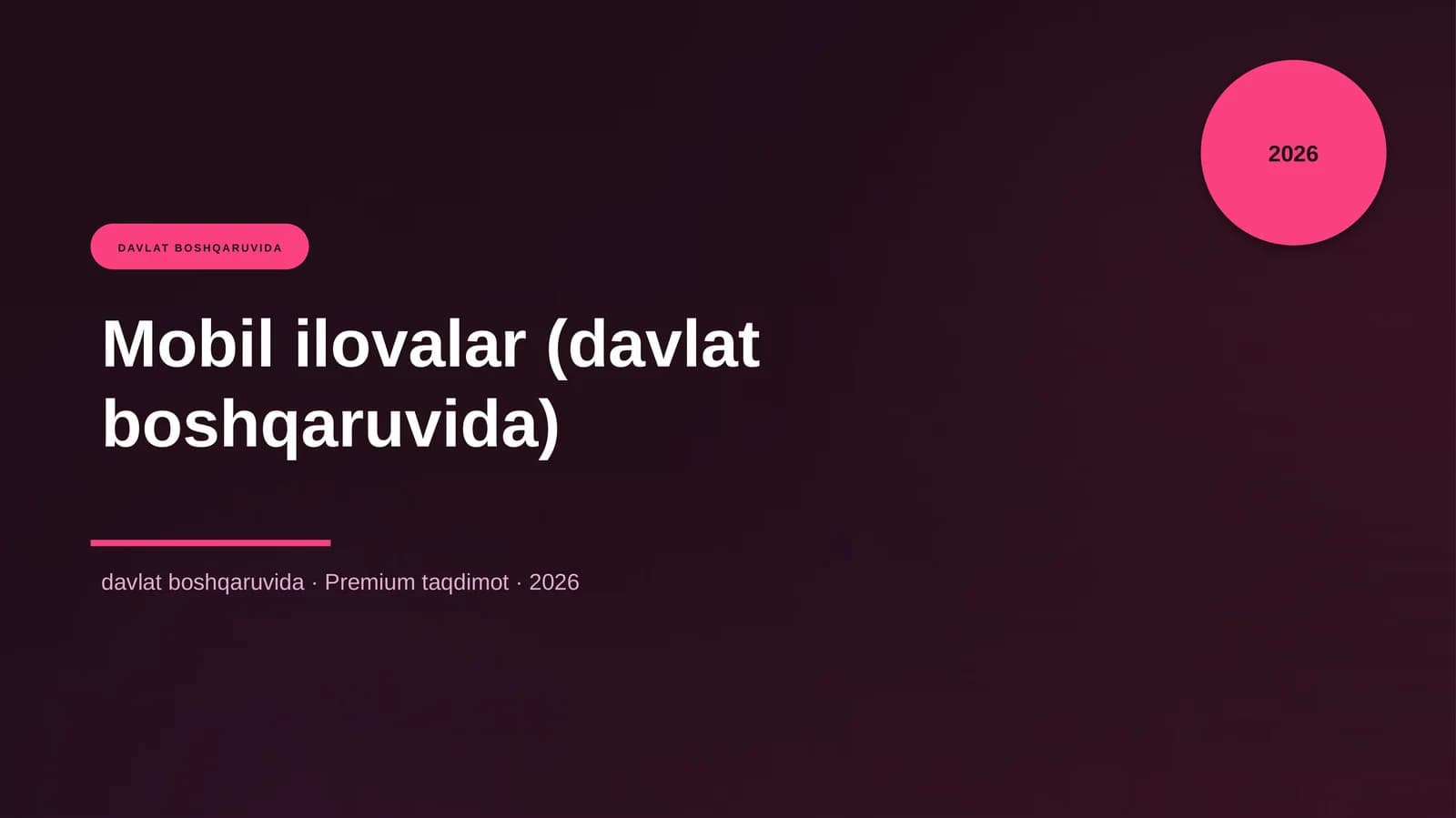 Mobil ilovalar (davlat boshqaruvida)