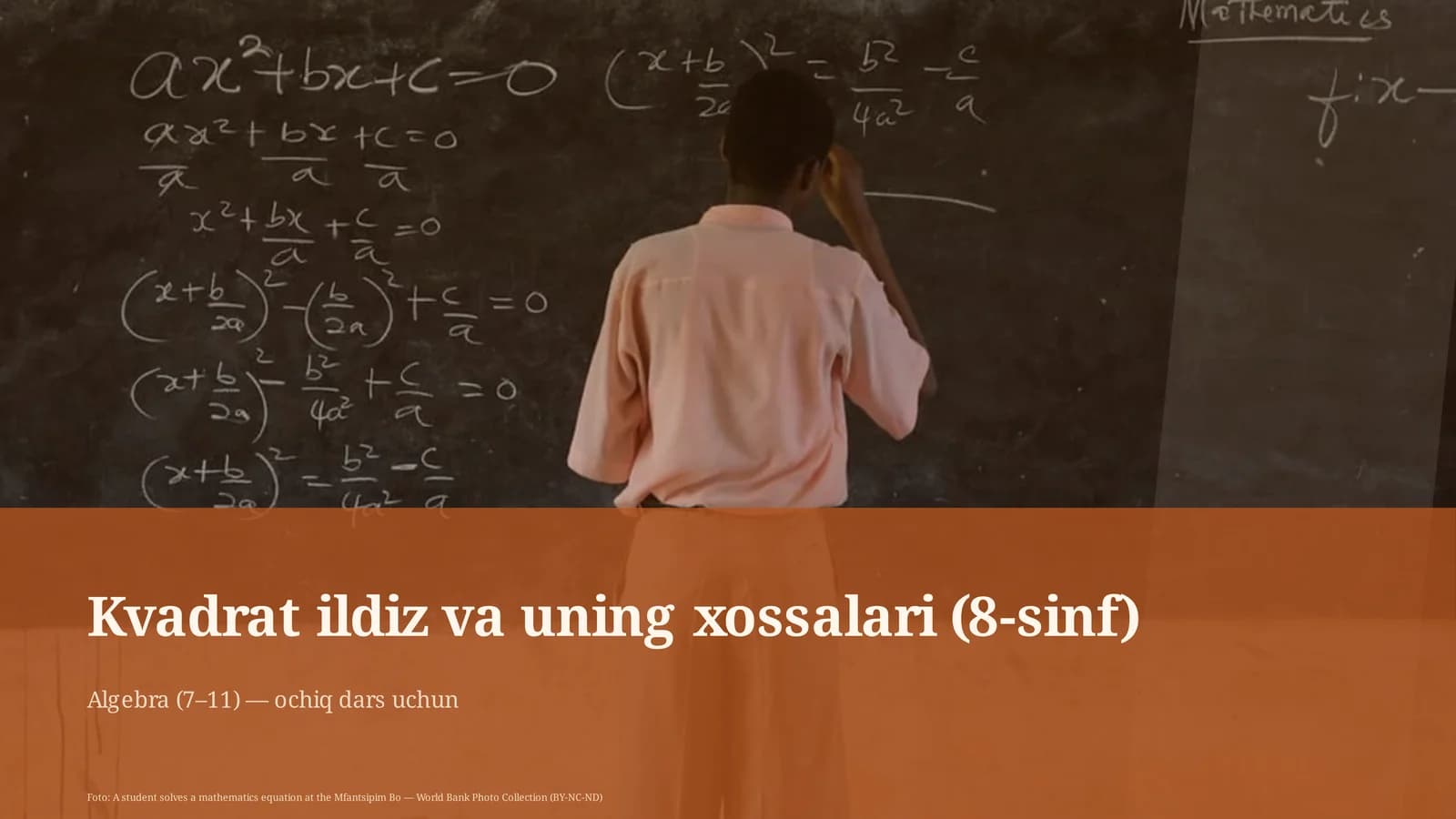 Kvadrat ildiz va uning xossalari (8-sinf)