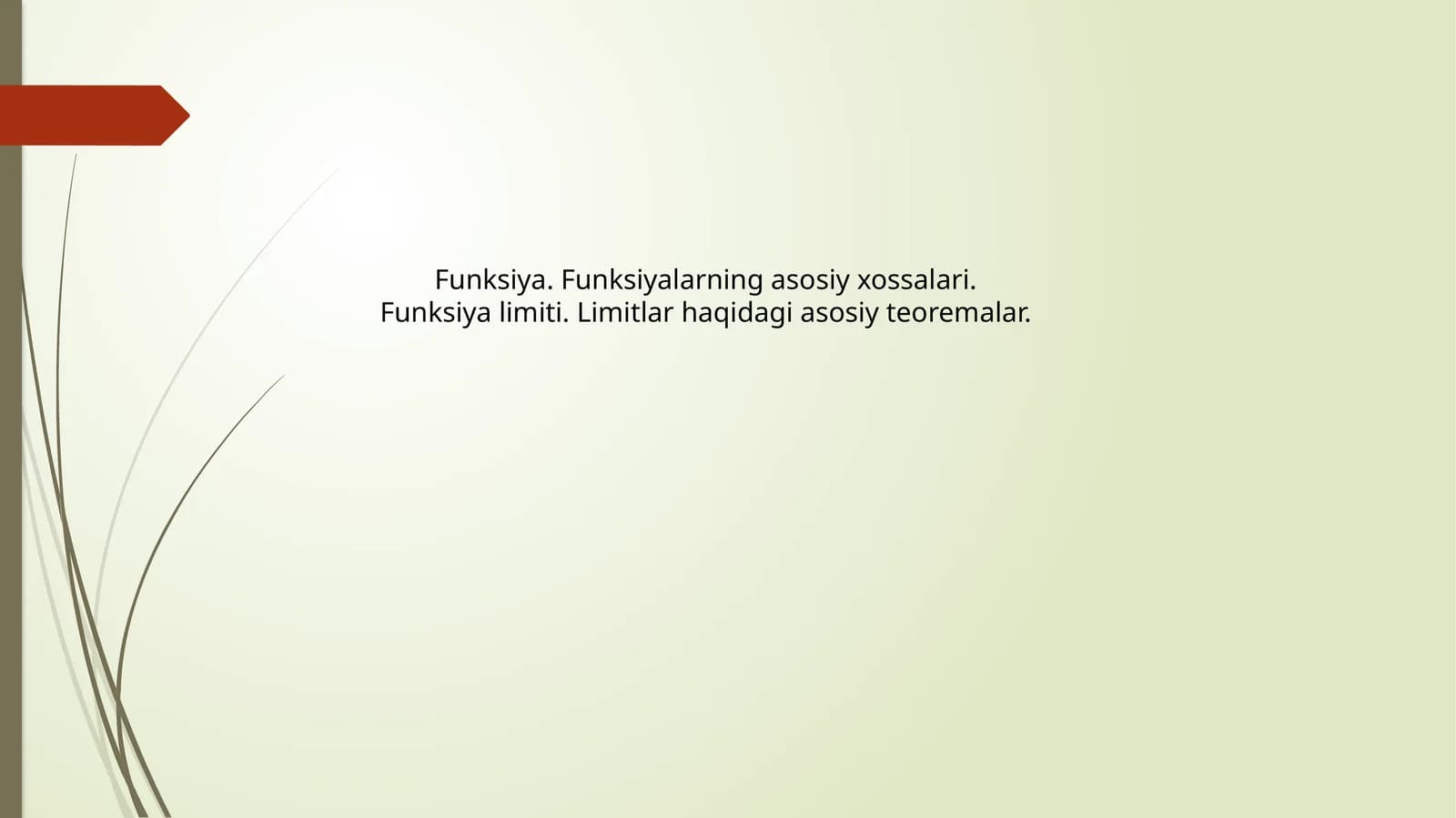 Funksiya Limiti