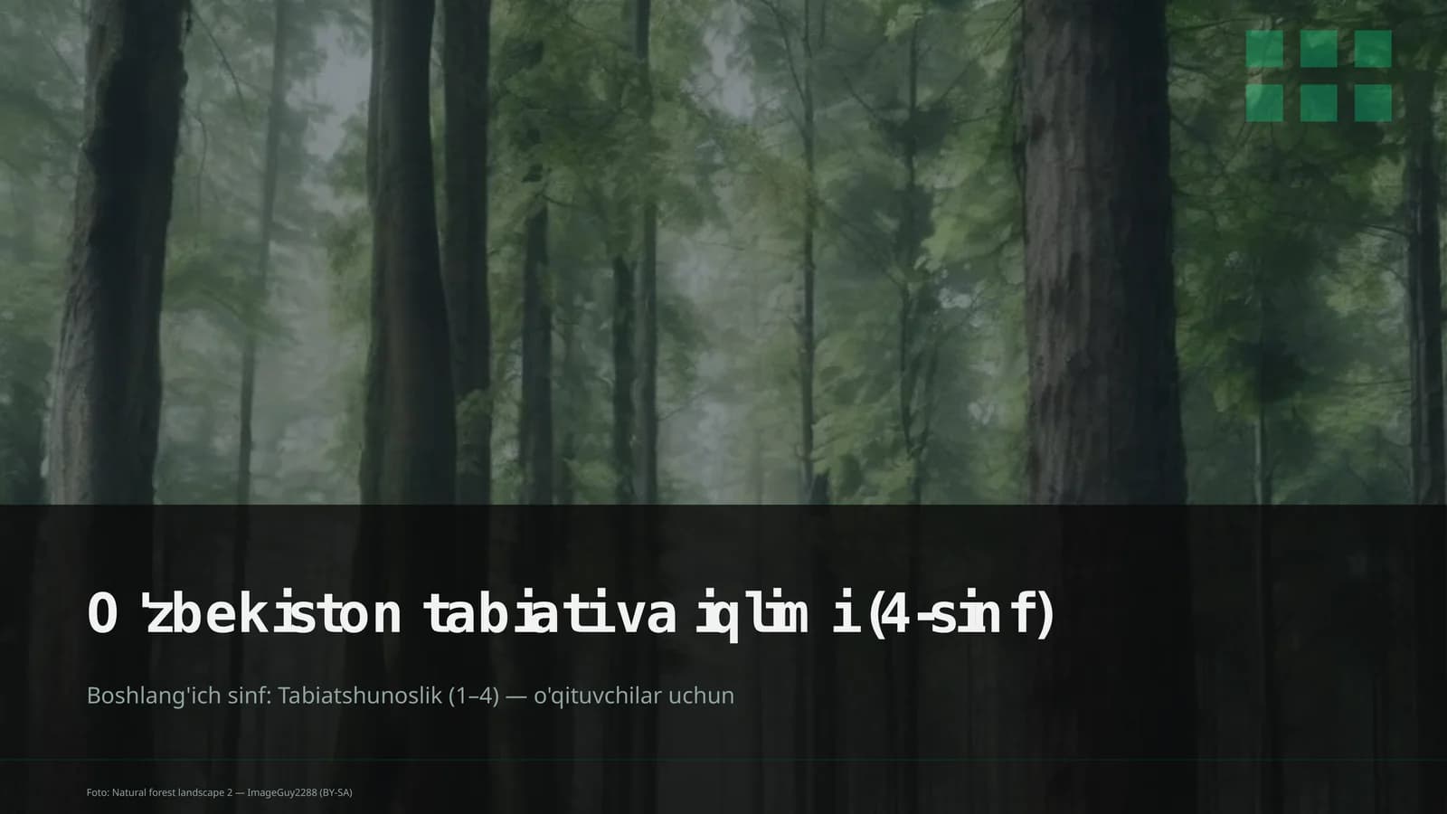 O'zbekiston tabiati va iqlimi (4-sinf)