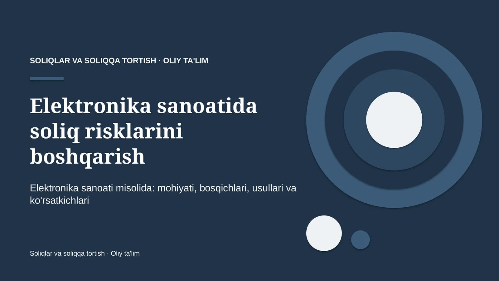 Elektronika sanoatida soliq risklarini boshqarish