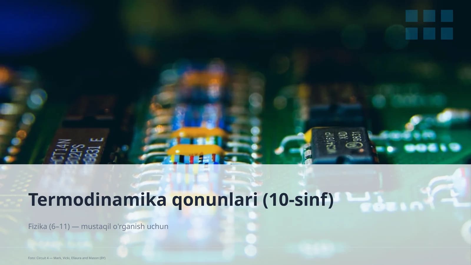 Termodinamika qonunlari (10-sinf)