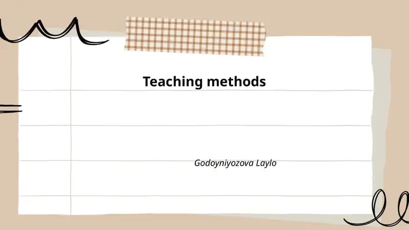 Teaching methods