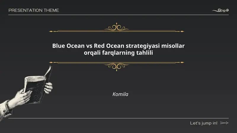 Blue Ocean vs Red Ocean strategiyasi misollar orqali farqlarning tahlili Komila