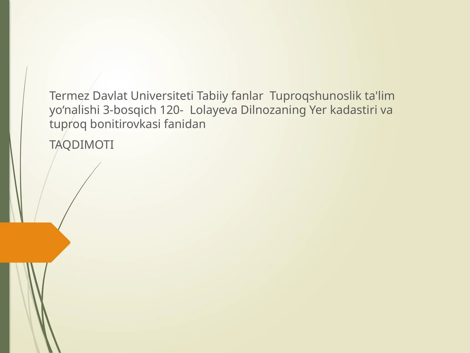 Tuproq Xususiyatlari Bilan Hosil O‘rtasidagi Korrelyatsion Bog‘lanishlar va Uni Tasvirlash yo‘llari