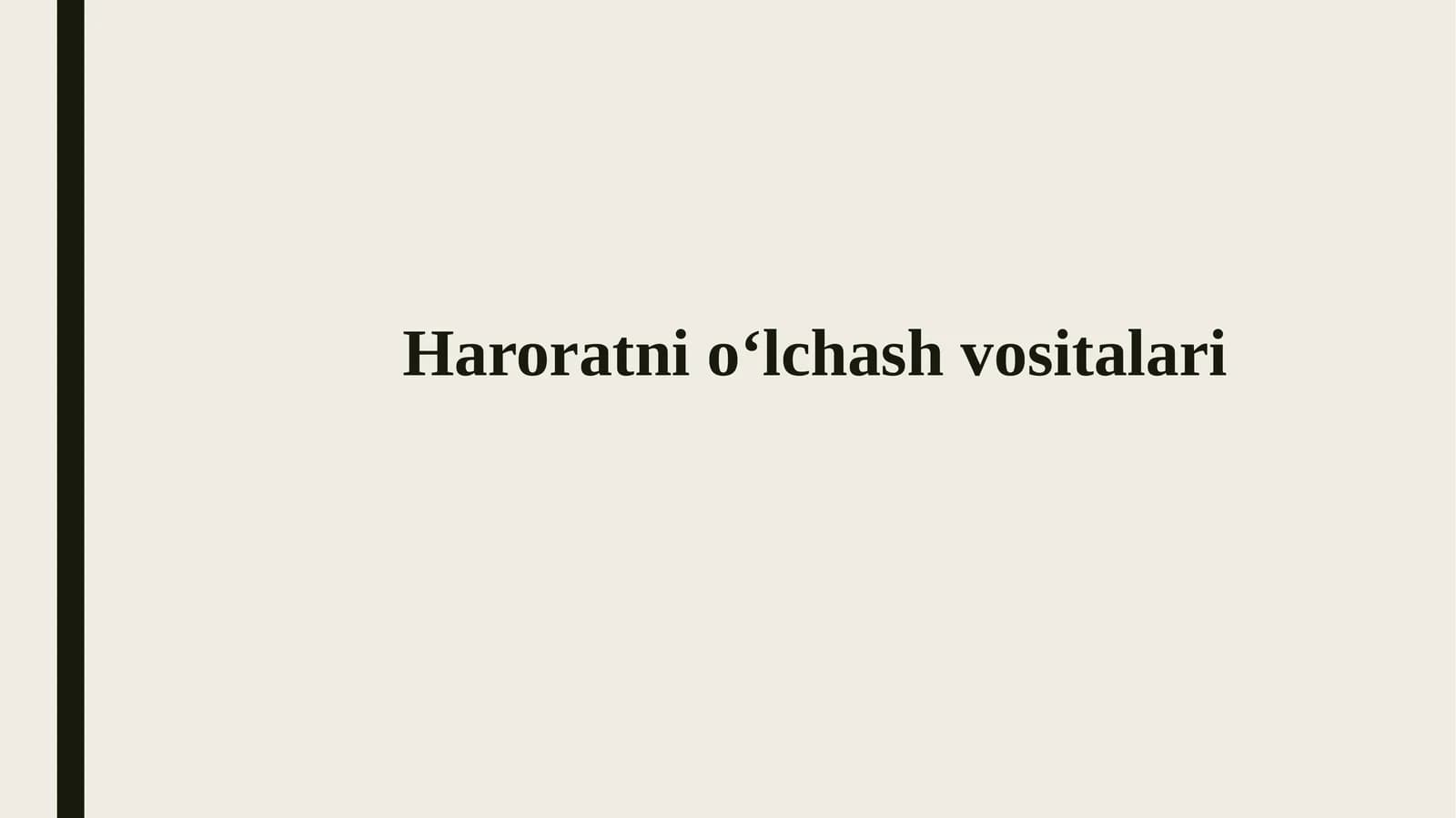 Haroratnio‘lchash vositalari