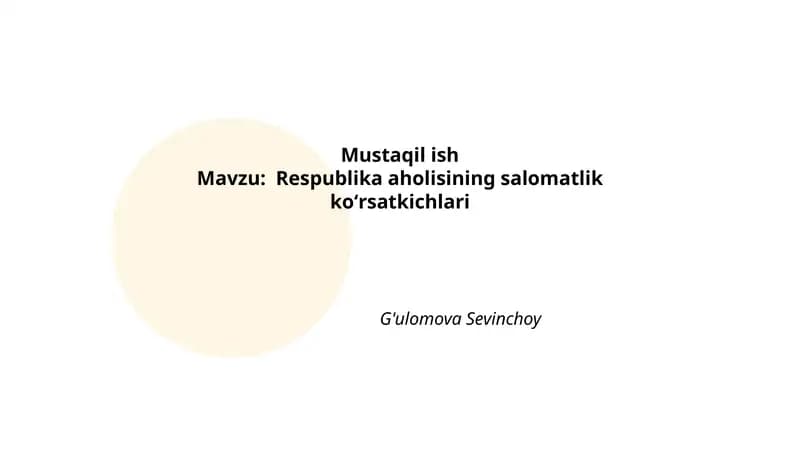Mustaqil ish
