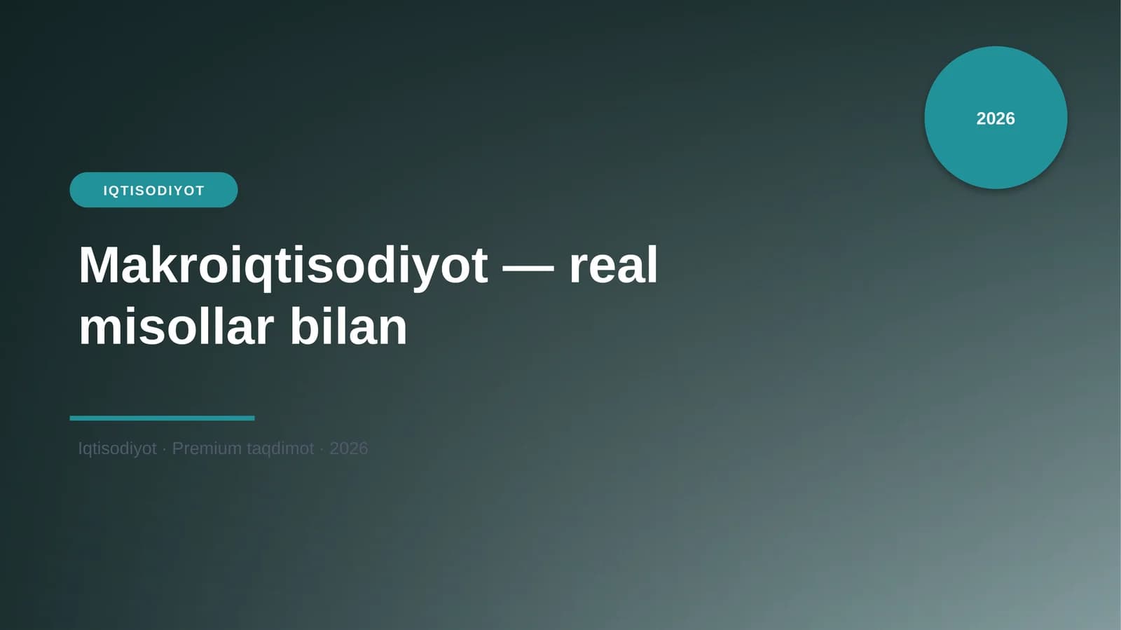 Makroiqtisodiyot — real misollar bilan