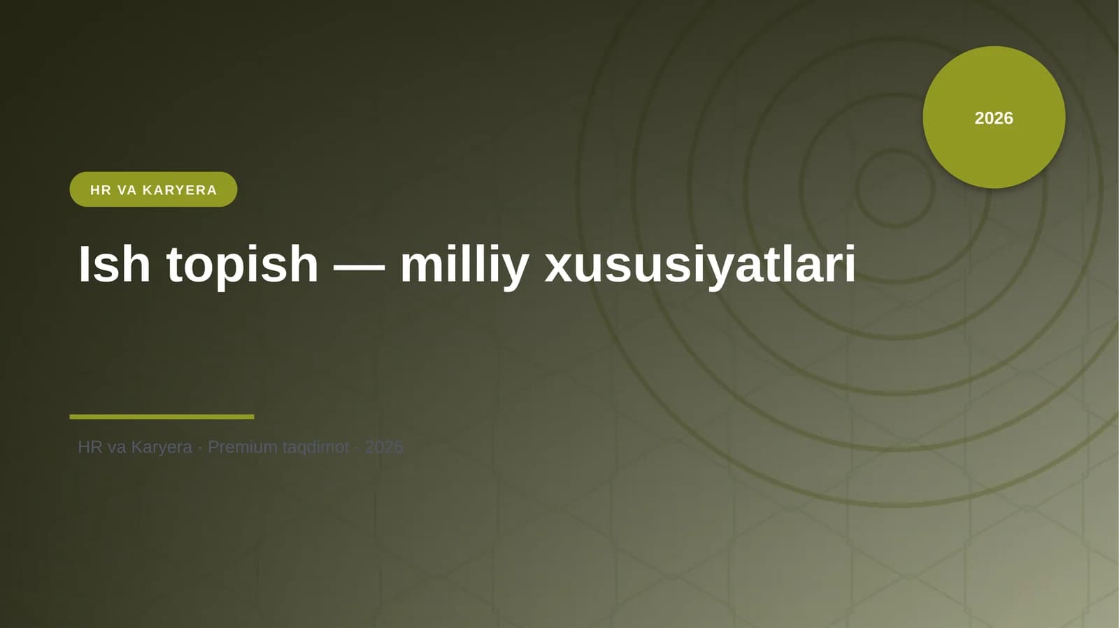 Ish topish — milliy xususiyatlari
