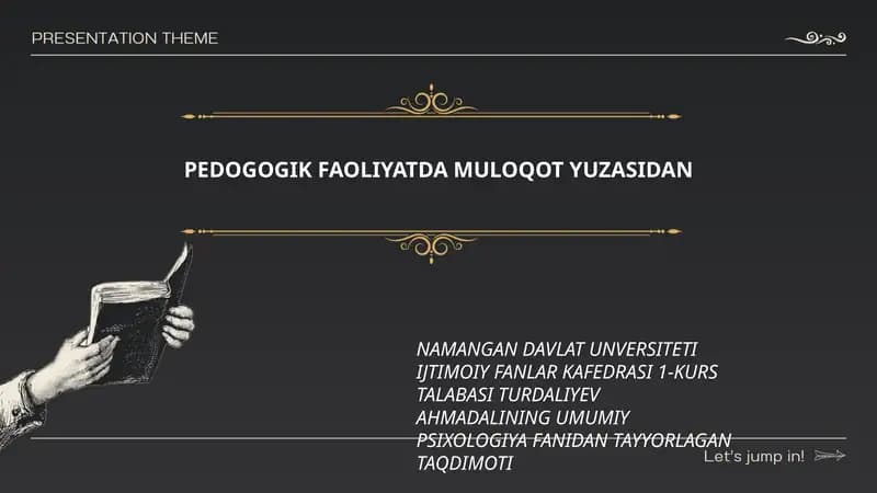 Umumiy Psixologiya Fanidan Taqdimoti