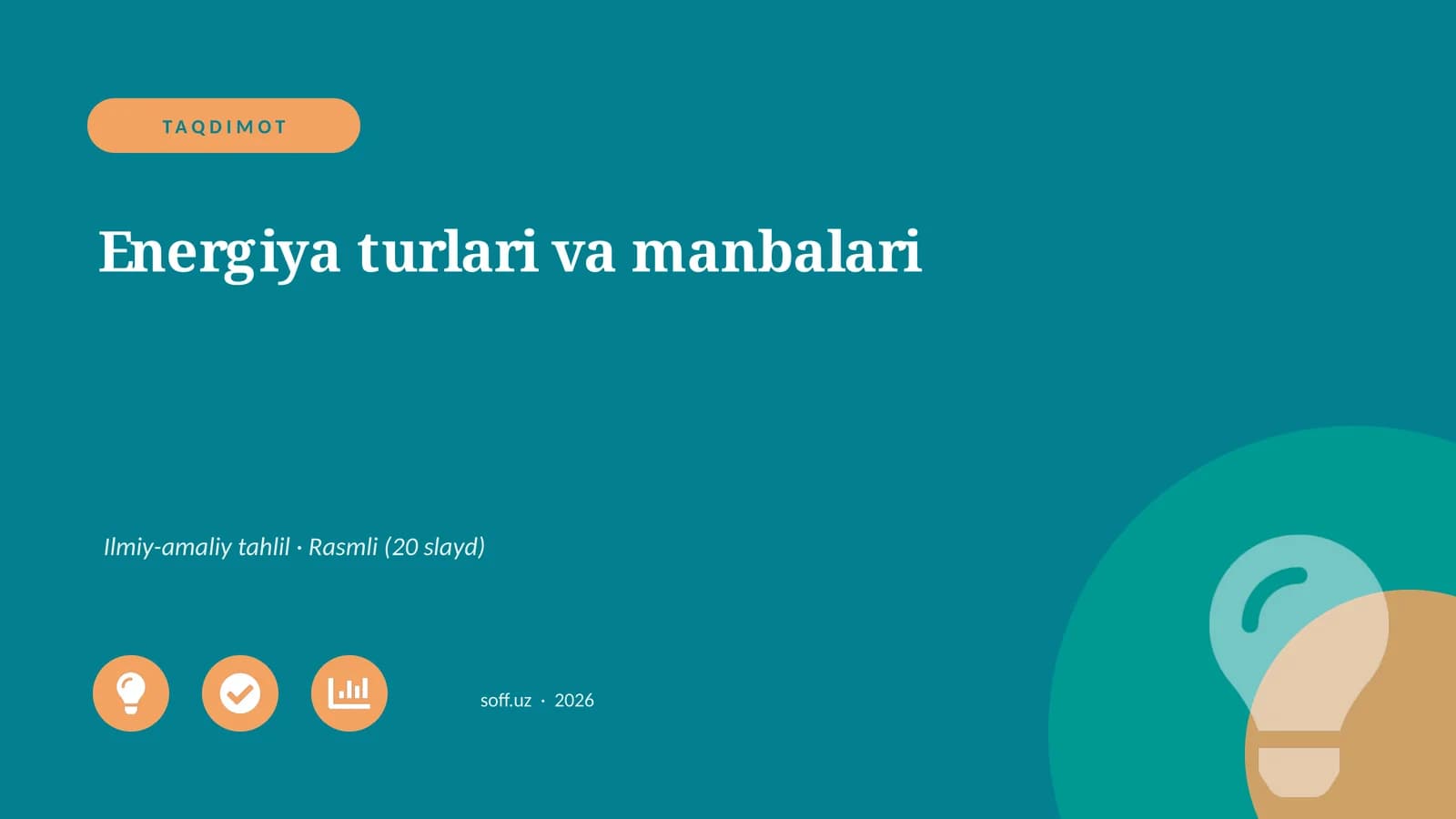Energiya turlari va manbalari