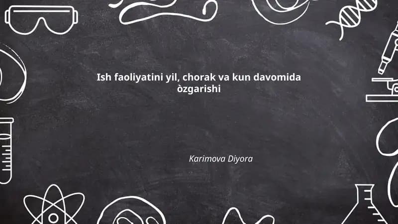 Ish faoliyatini rejalashtirish