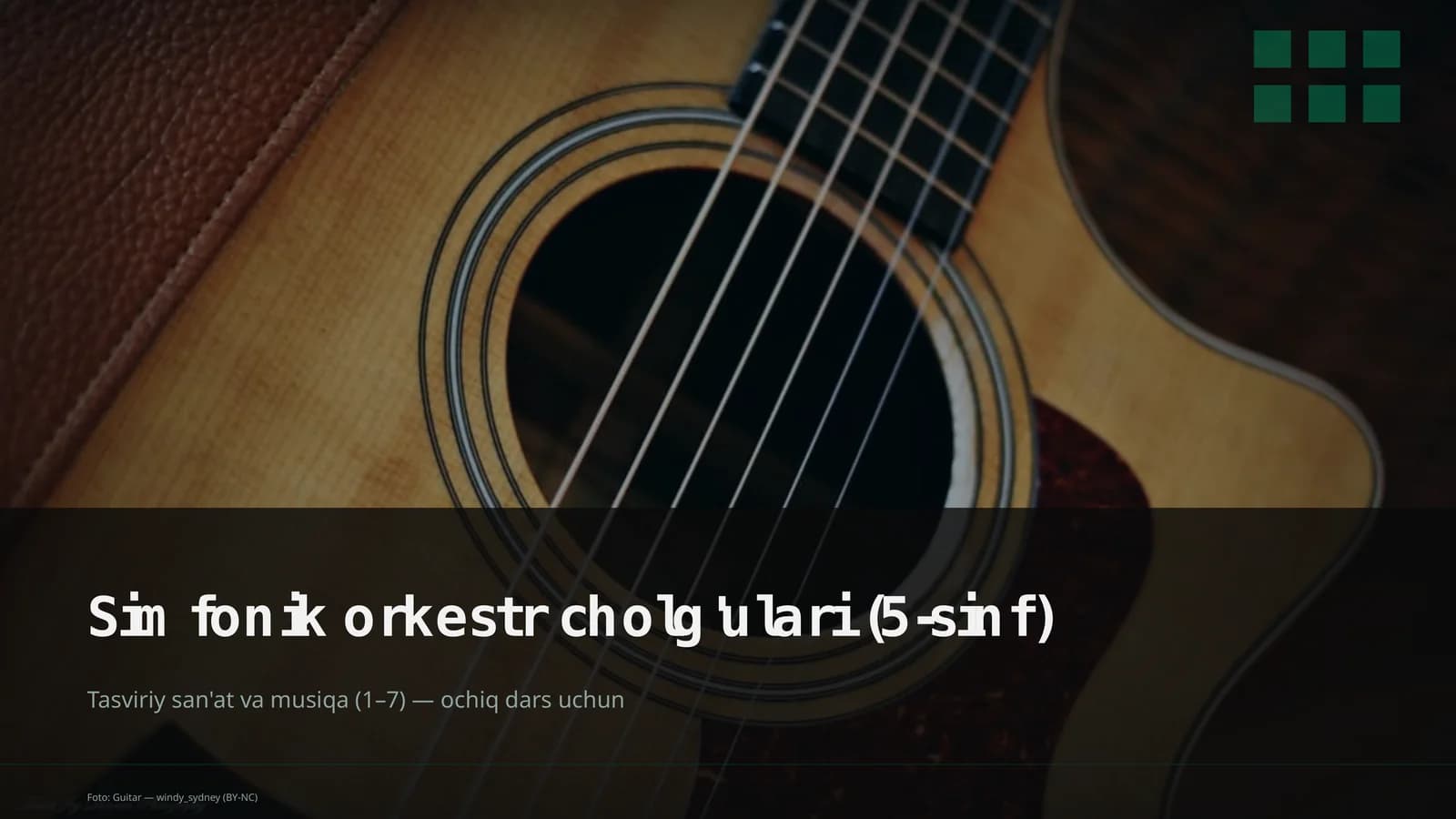 Simfonik orkestr cholg'ulari (5-sinf)
