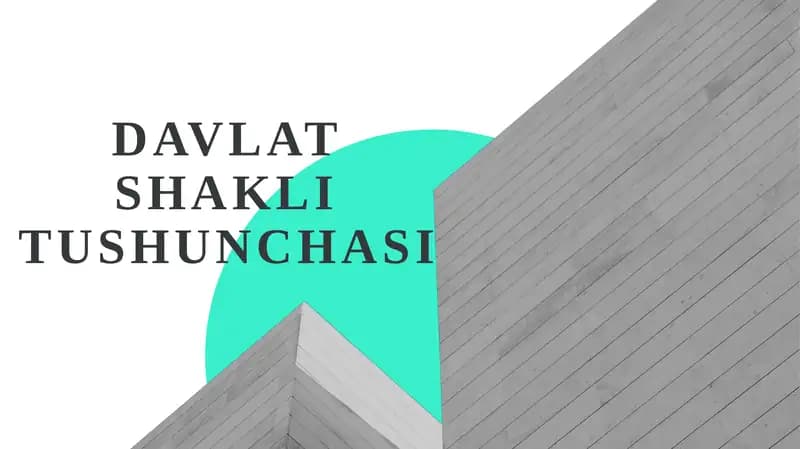 Davlatshaklitushunchasi