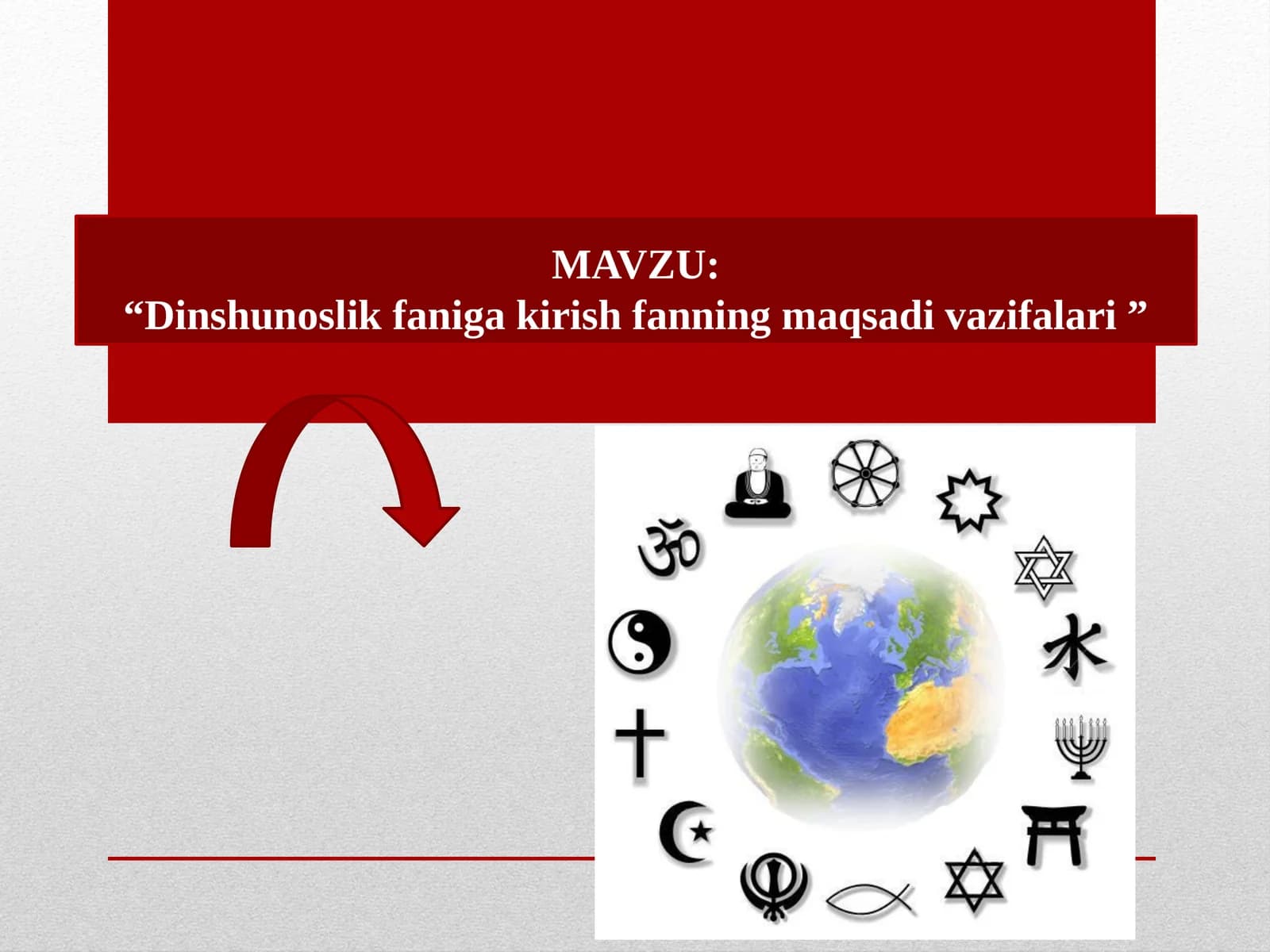 Dinshunoslik fanigakirish fanning maqsadivazifalari