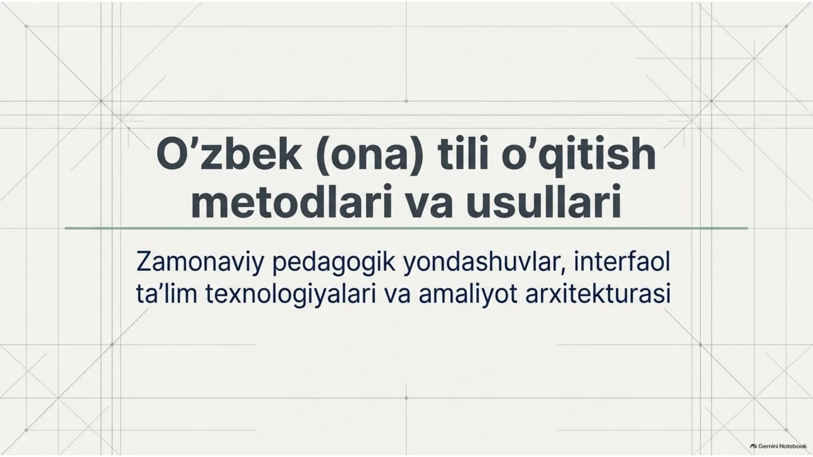 O‘zbek (ona) tilini o‘qitish metodlari va usullari — 18 slaydli taqdimot