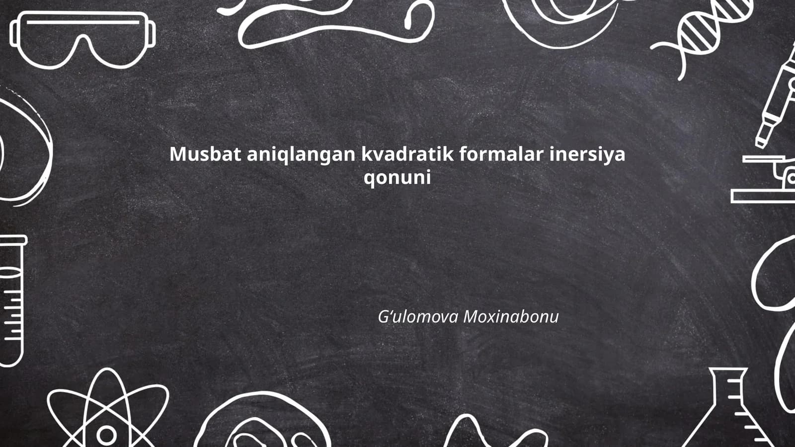 Musbat aniqlangan kvadratik formalar inersiya qonuni