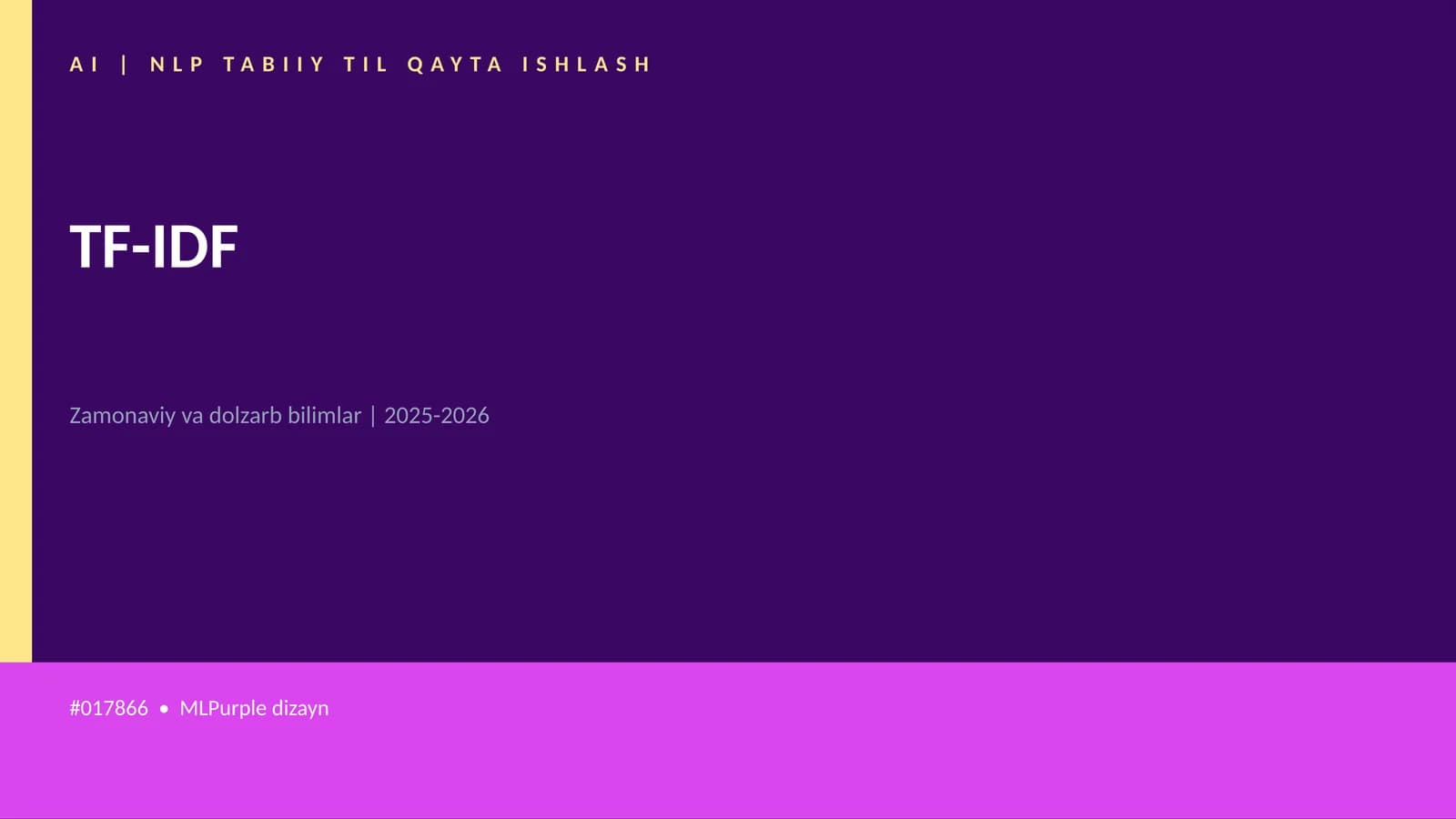 AI | NLP TABIIY TIL QAYTA ISHLASH