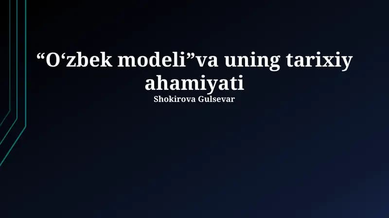Oʻzbek modeli