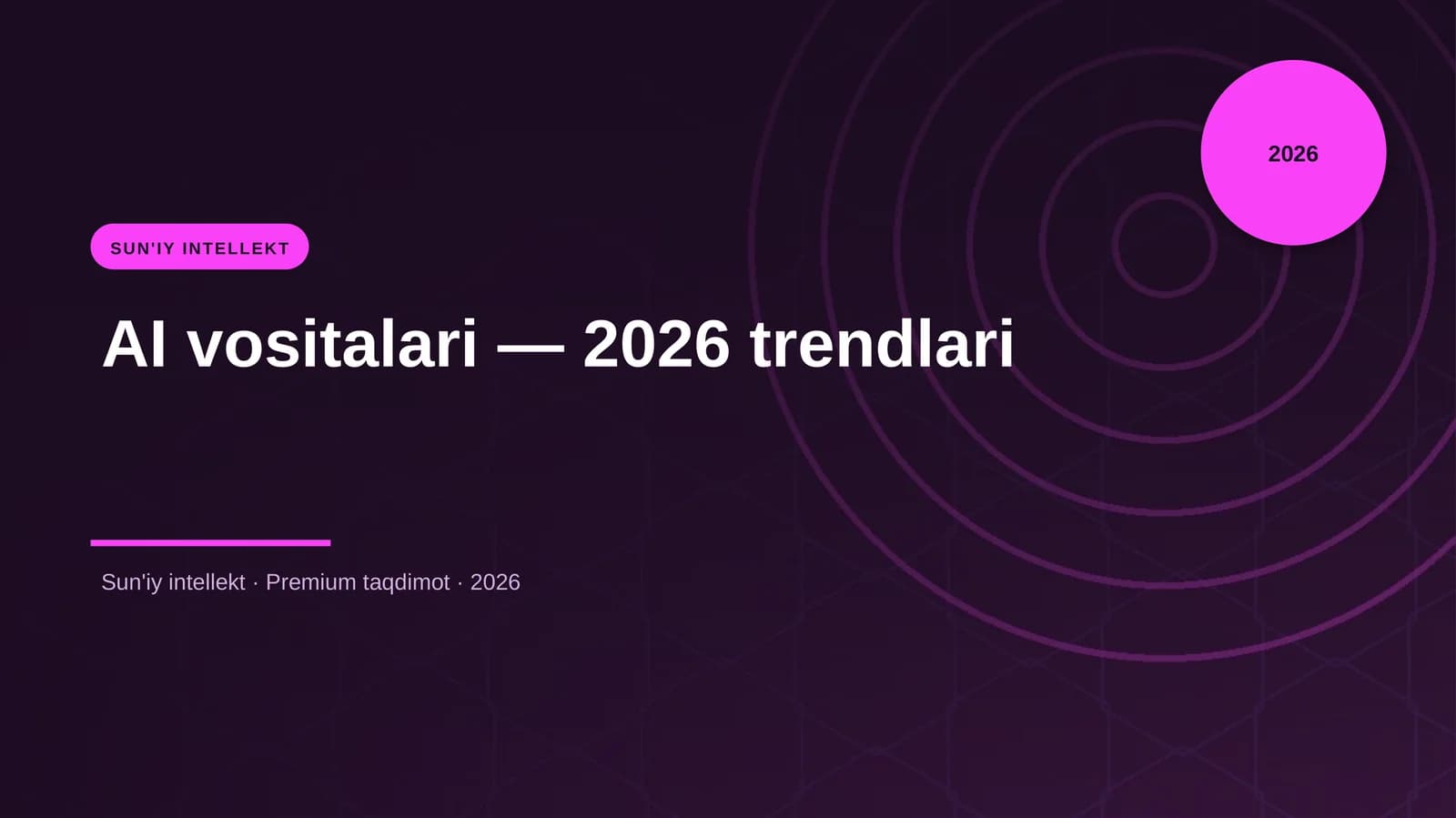 AI vositalari — 2026 trendlari
