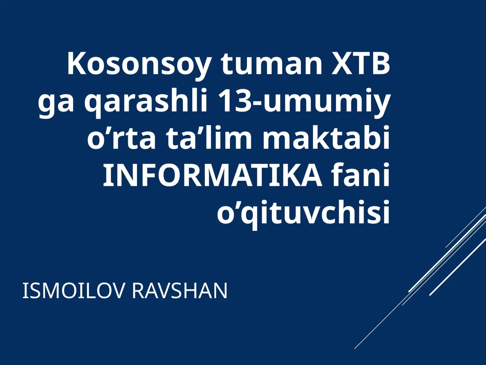 MICROSOFT EXCEL 2010 DASTURINING “ФОРМУЛЫ” BO‘LIMI