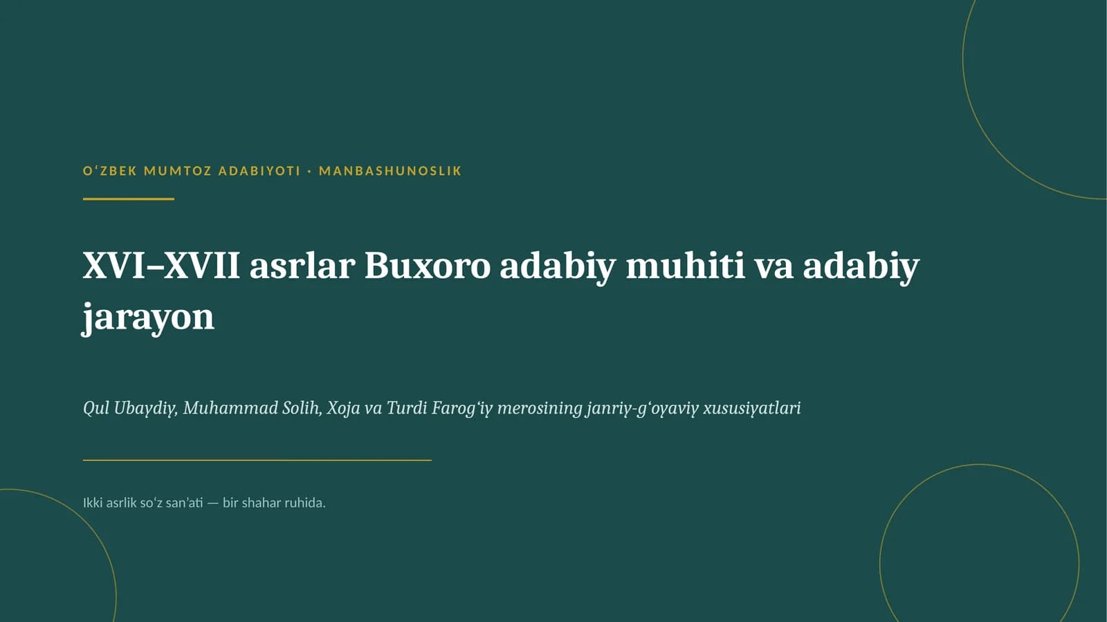 Qul Ubaydiy, Muhammad Solih, Xoja va Turdi Farog‘iy merosining janriy-g‘oyaviy xususiyatlari