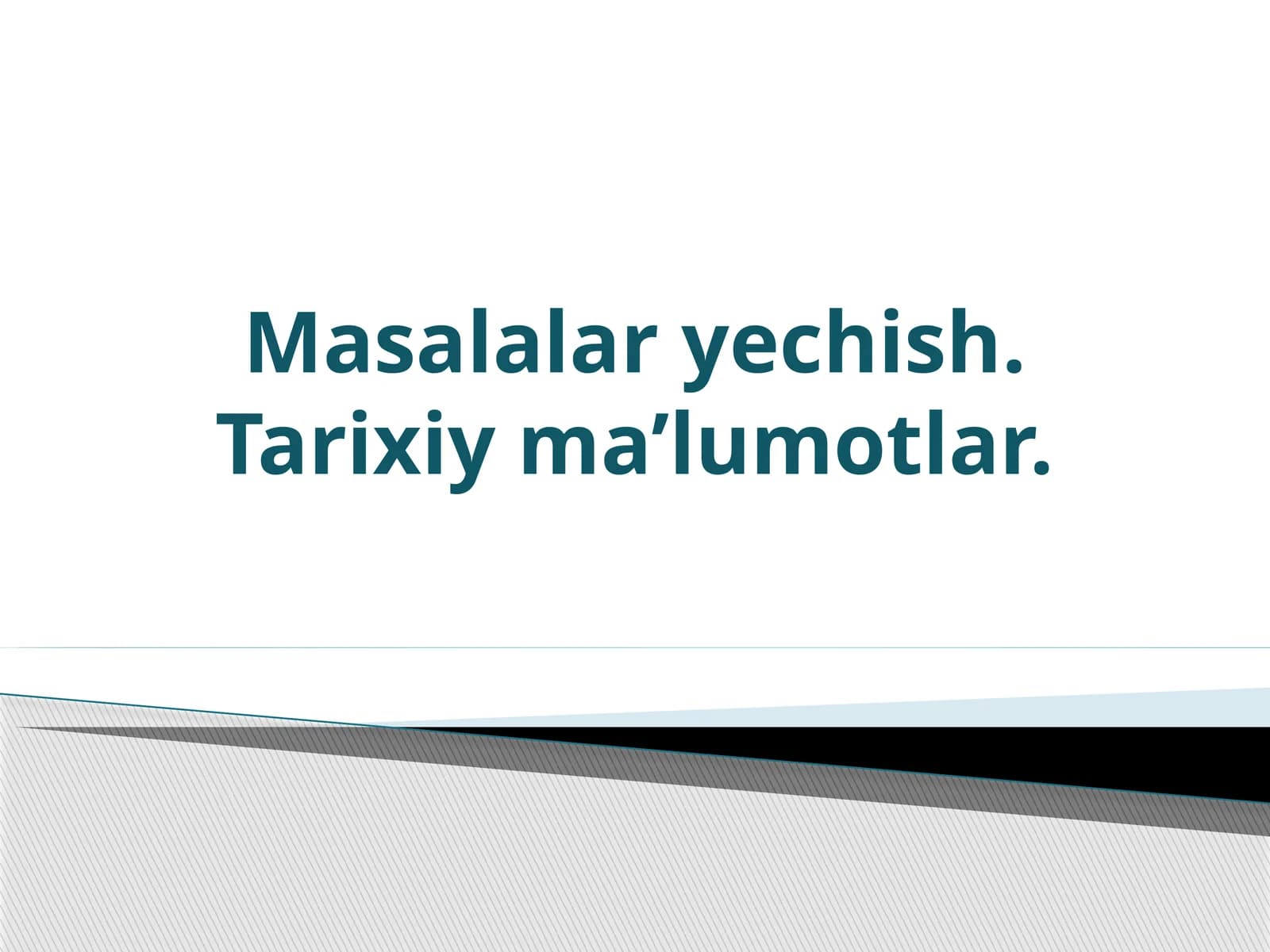 Tarixiy ma’lumotlar
