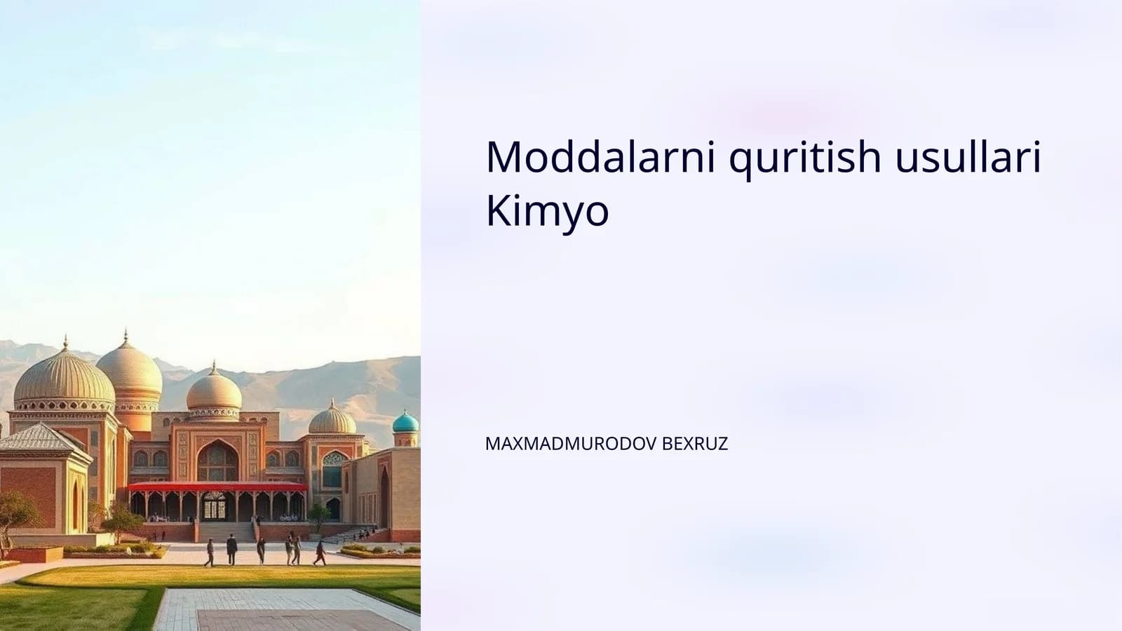 Moddalarni quritish usullari Kimyo