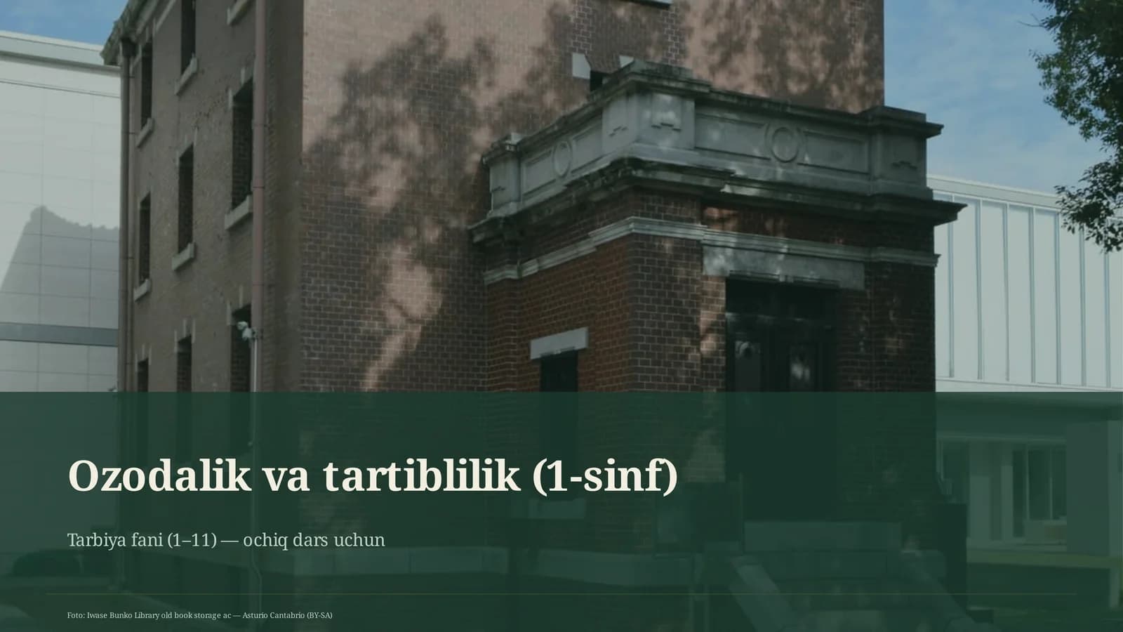 Ozodalik va tartiblilik (1-sinf)