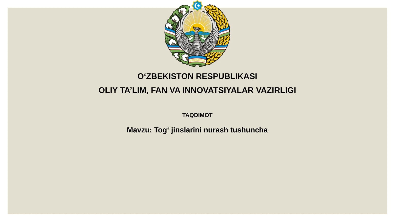 Togʻjinslarininurashtushuncha