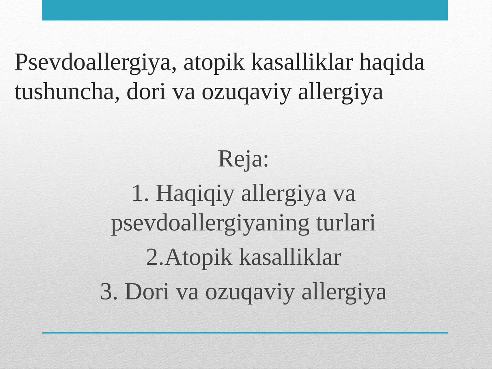 Atopik kasalliklar