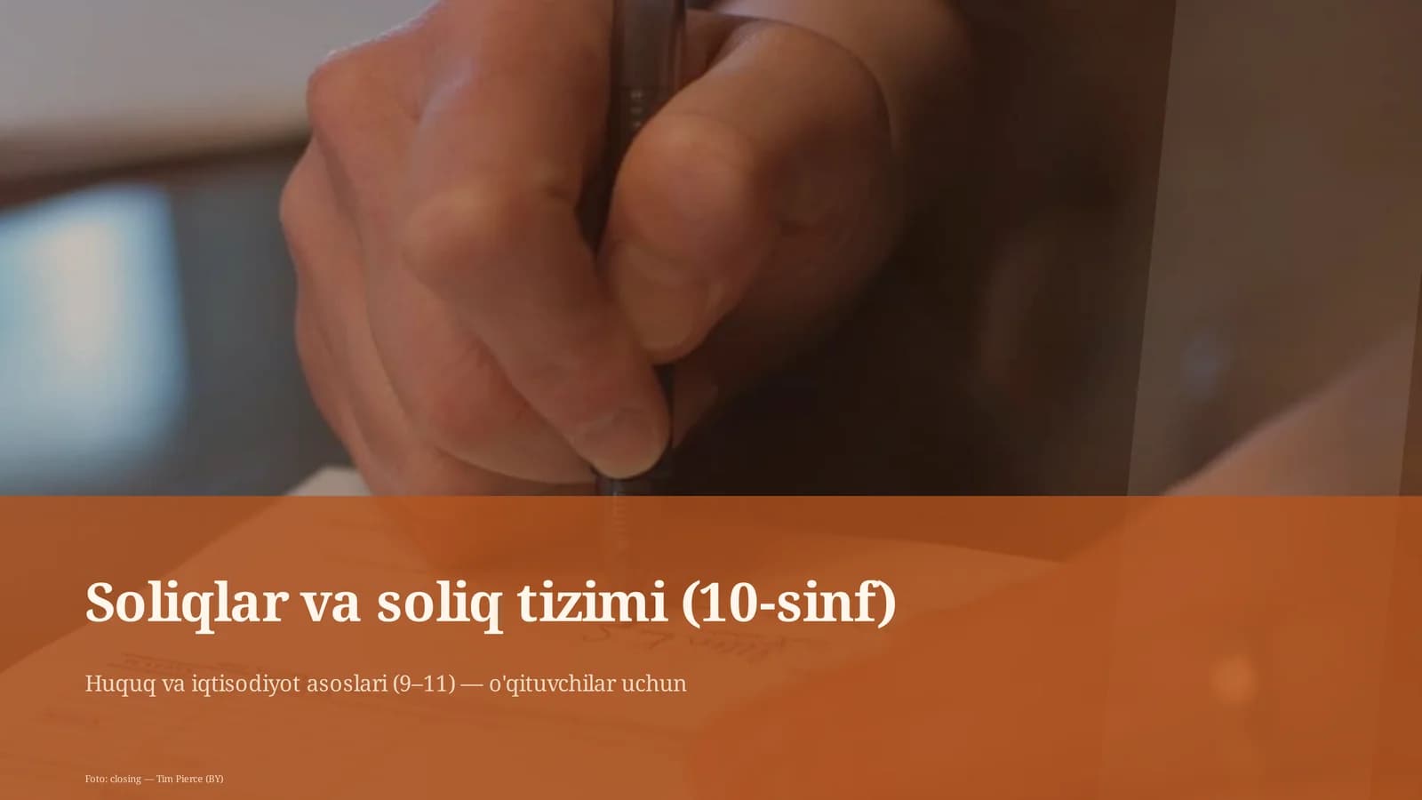Soliqlar va soliq tizimi (10-sinf)
